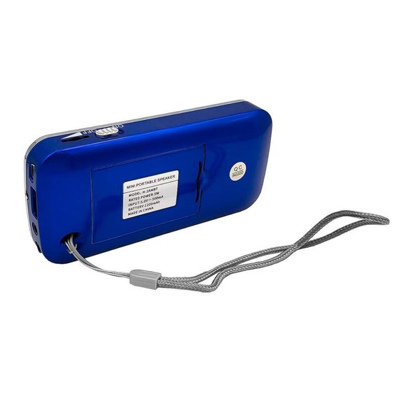 Blue Multifunctional Digital MP3 Pocket Speaker AM/FM Radio Bluetooth/USB/SD/AUX - Picture 3 of 5